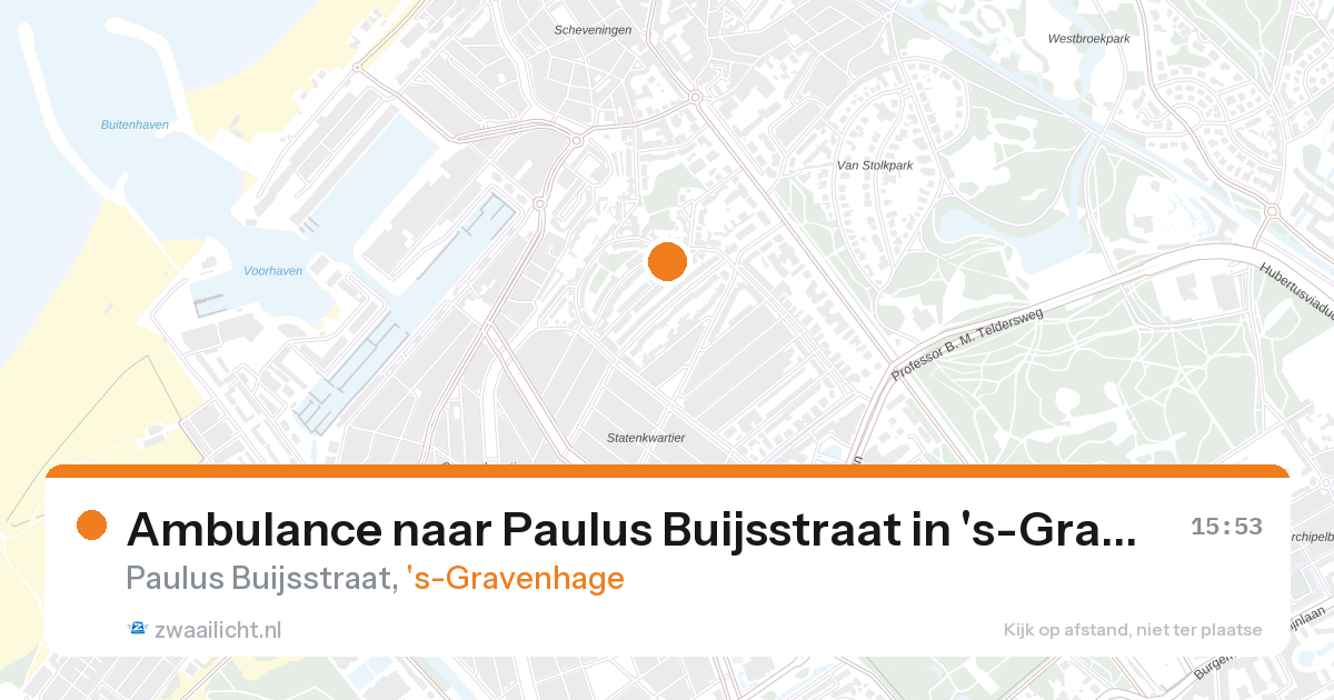 Ambulance naar Paulus Buijsstraat in 's-Gravenhage — 27 aug 2026