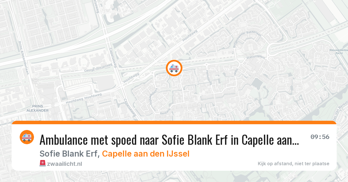 Ambulance met spoed naar Sofie Blank Erf in Capelle aan den IJssel — 2 jun 2026