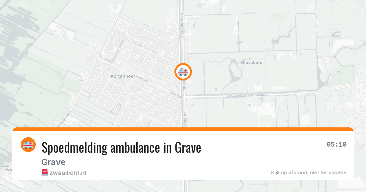Spoedmelding ambulance in Grave — 24 jan 2026
