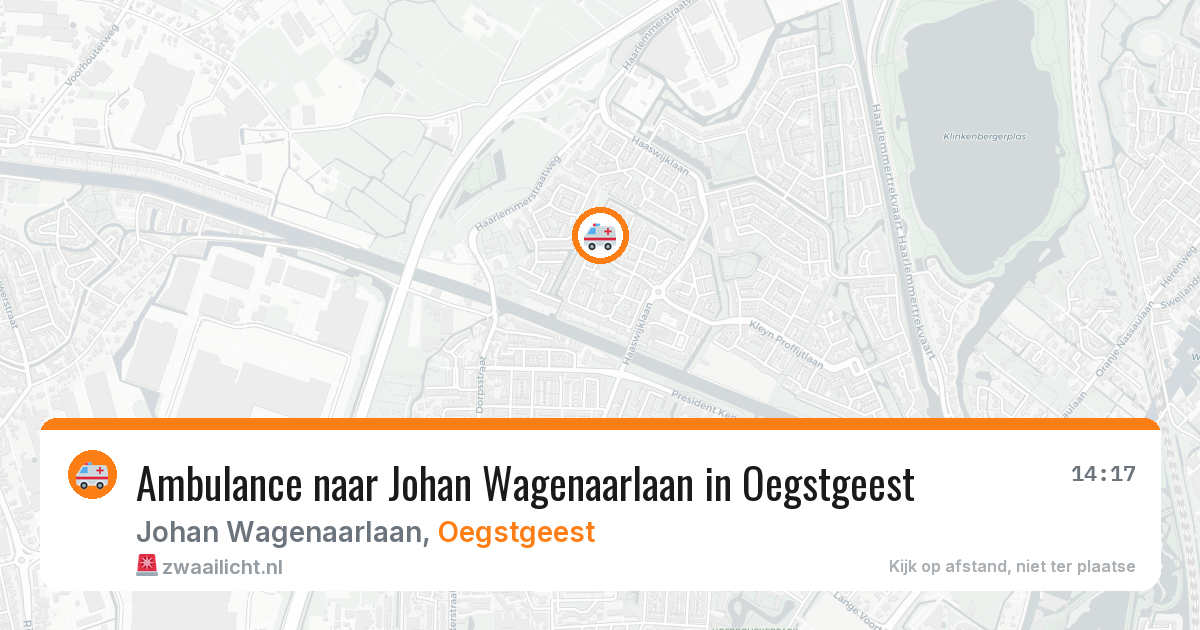 Ambulance naar Johan Wagenaarlaan in Oegstgeest — 24 jul 2026