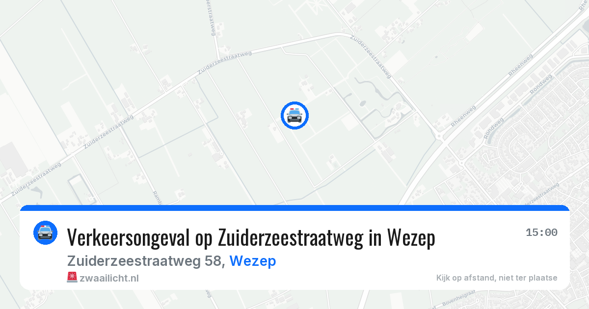 Verkeersongeval op Zuiderzeestraatweg in Wezep — 7 jul 2026