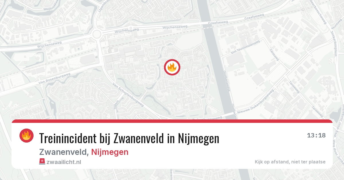 Treinincident bij Zwanenveld in Nijmegen — 29 mei 2026