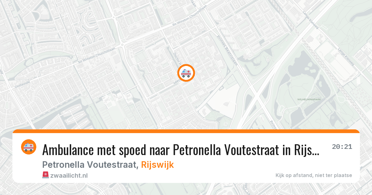 Ambulance met spoed naar Petronella Voutestraat in Rijswijk — 31 mrt 2026