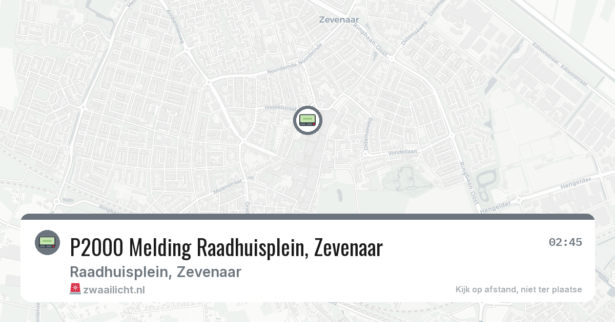 P2000 Melding Raadhuisplein, Zevenaar — 10 aug 2026