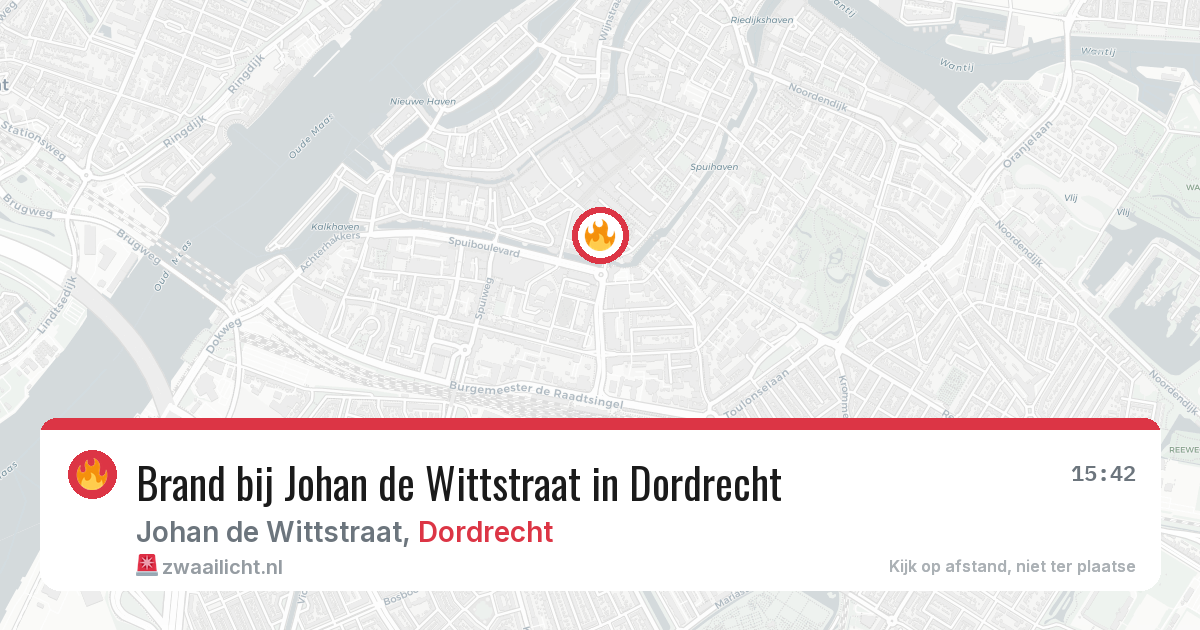 Brand bij Johan de Wittstraat in Dordrecht — 17 mrt 2026