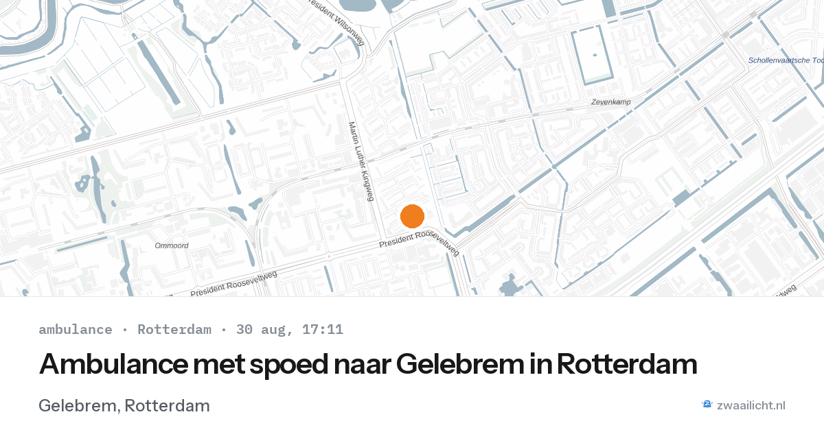 Ambulance met spoed naar Gelebrem in Rotterdam — 30 aug 2026
