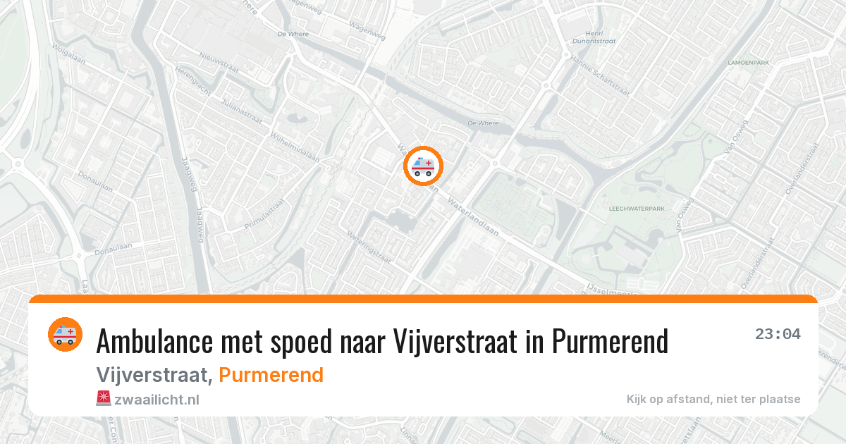 Ambulance met spoed naar Vijverstraat in Purmerend — 30 jun 2026