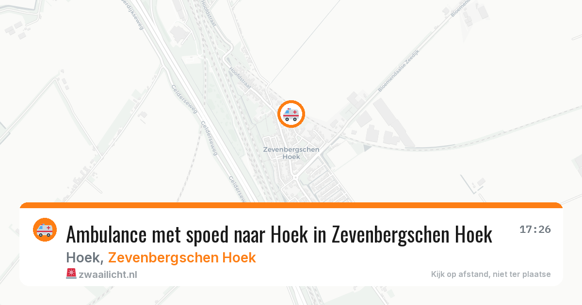 Ambulance met spoed naar Hoek in Zevenbergschen Hoek — 14 jun 2026