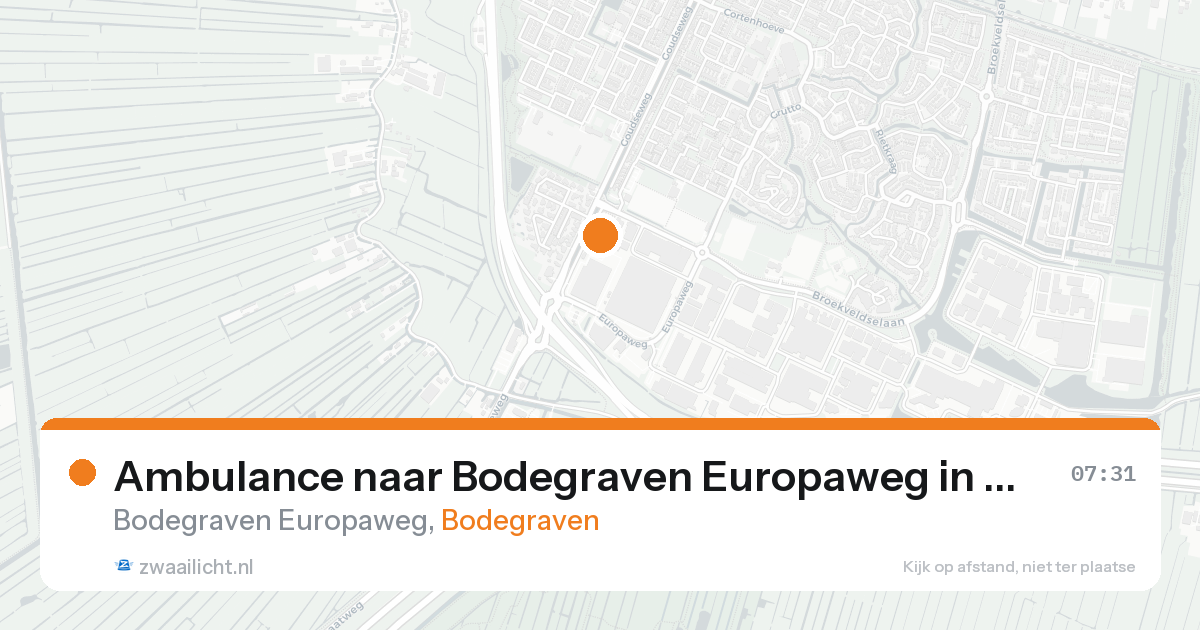 Ambulance naar Bodegraven Europaweg in Bodegraven — 8 feb 2026