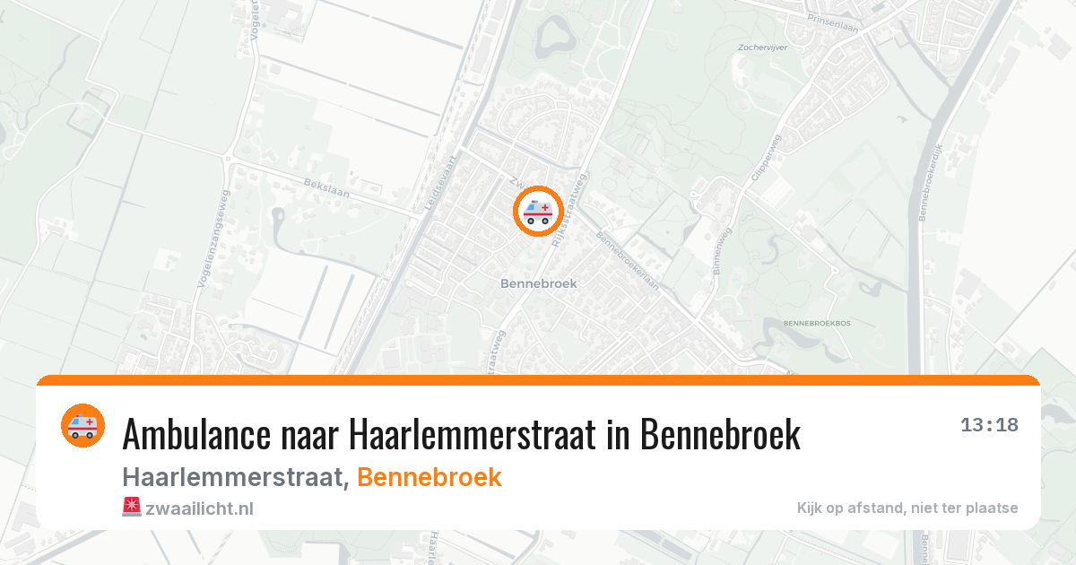 Ambulance naar Haarlemmerstraat in Bennebroek — 26 mrt 2026