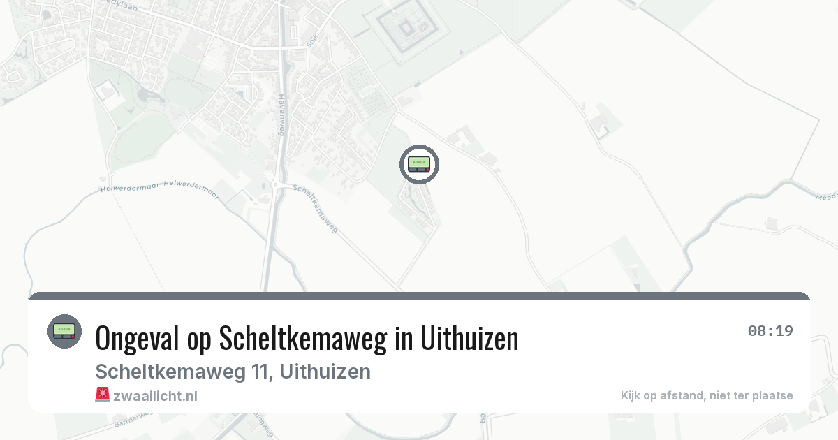Ongeval op Scheltkemaweg in Uithuizen — 9 feb 2026