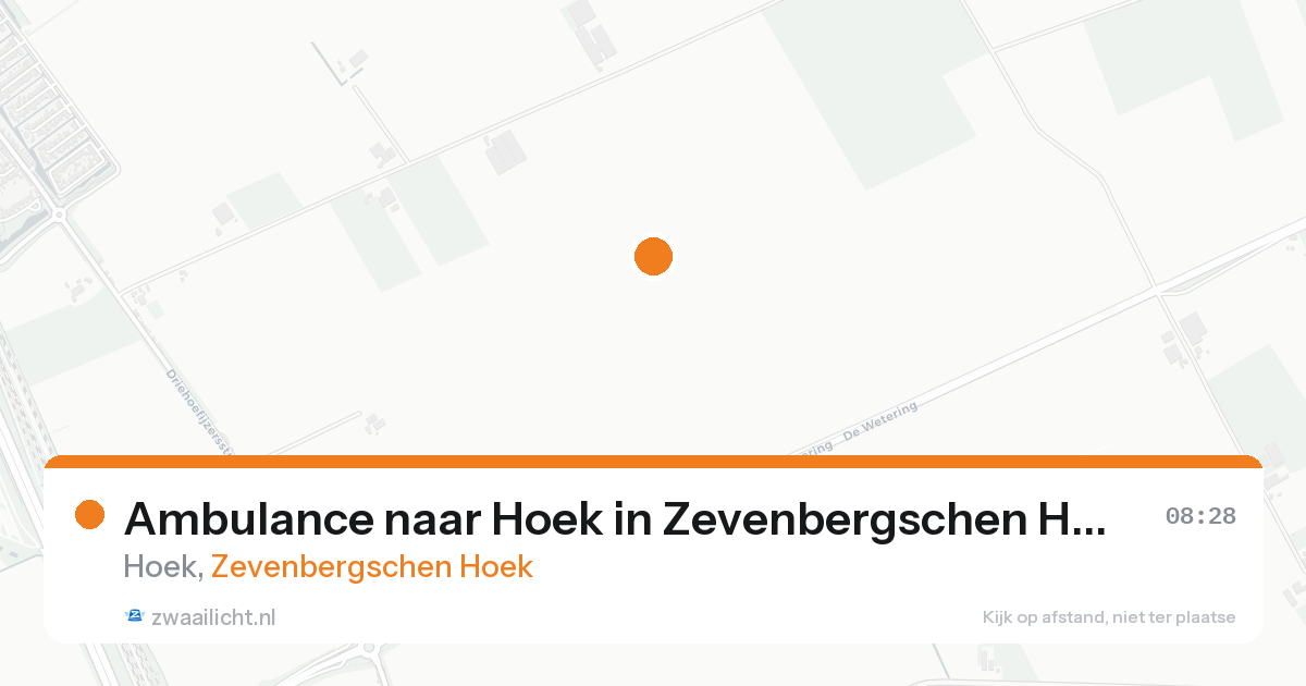 Ambulance naar Hoek in Zevenbergschen Hoek — 17 aug 2026