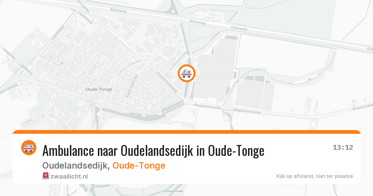 Ambulance naar Oudelandsedijk in Oude-Tonge — 8 aug 2026