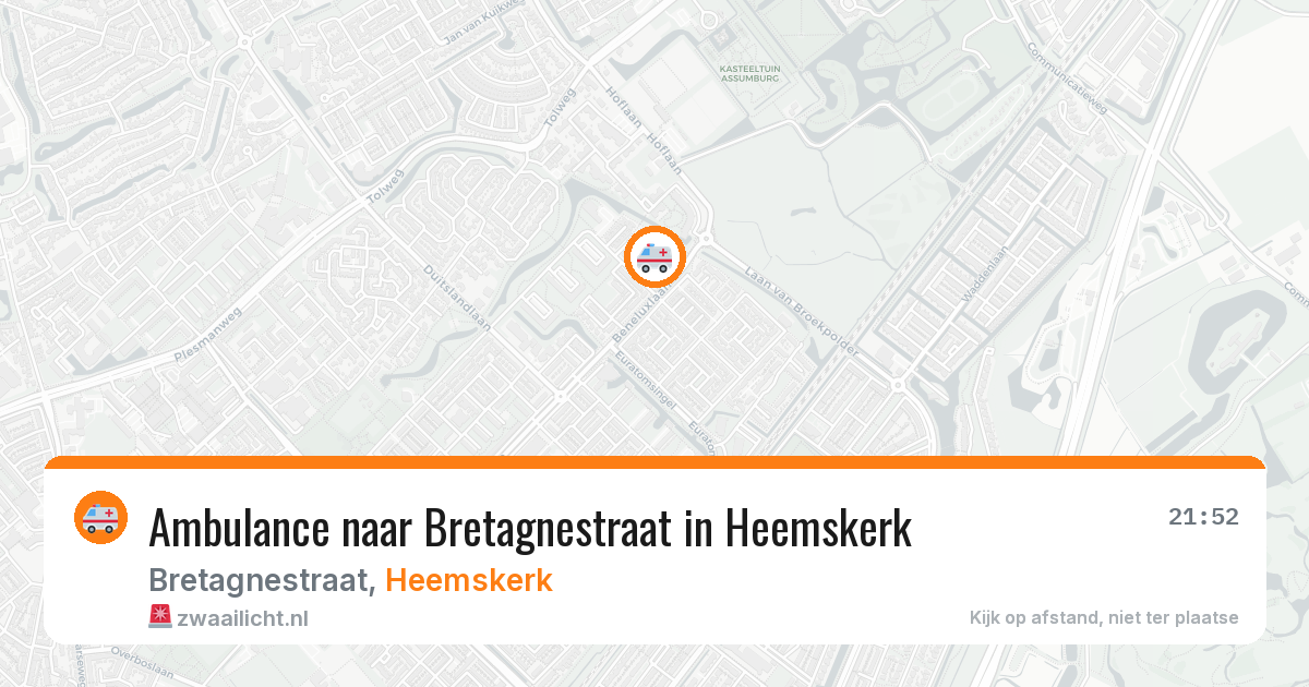 Ambulance naar Bretagnestraat in Heemskerk — 18 mrt 2026