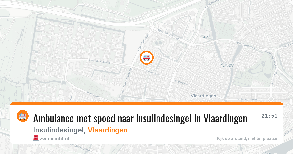 Ambulance met spoed naar Insulindesingel in Vlaardingen — 26 mei 2026