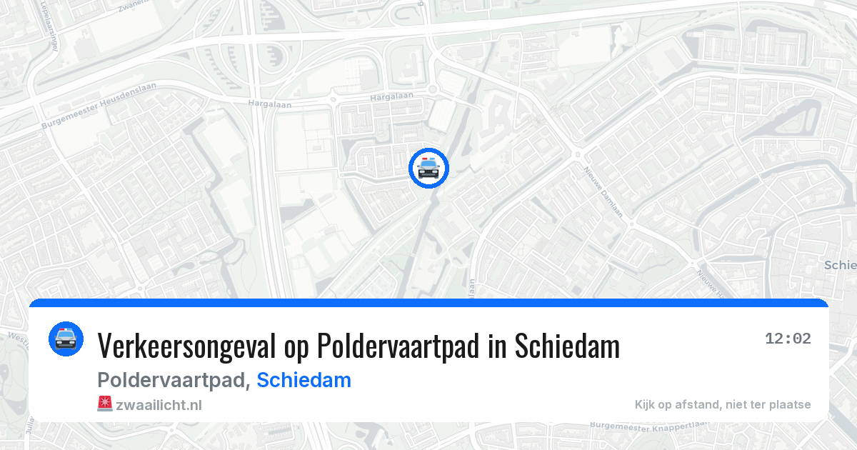Verkeersongeval op Poldervaartpad in Schiedam — 14 jun 2026