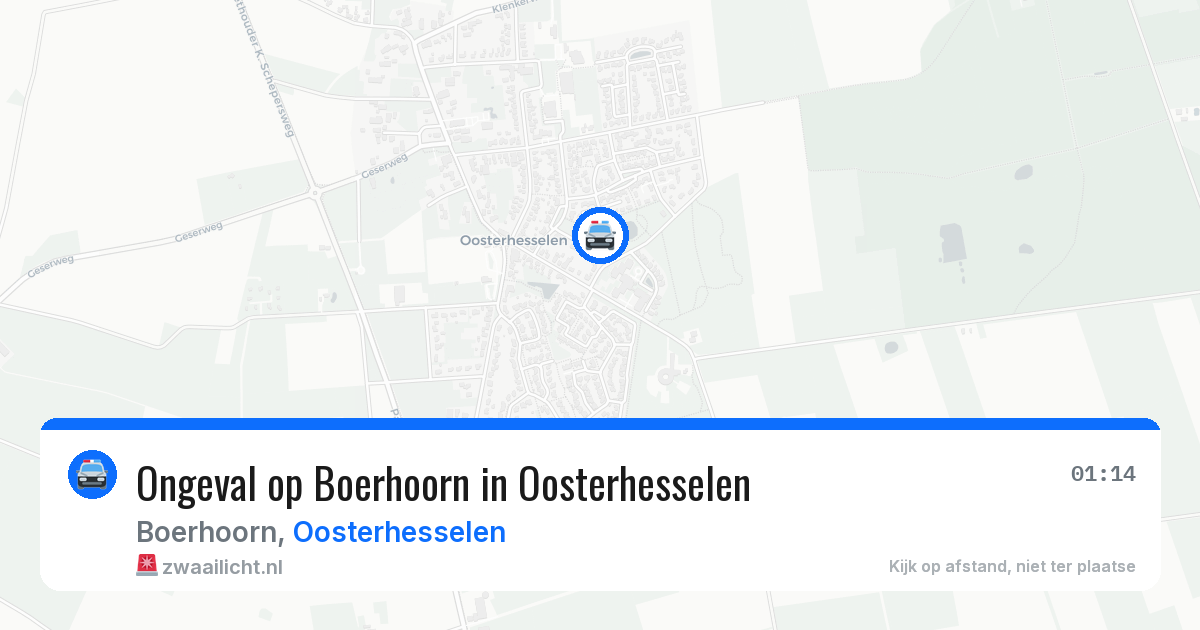 Ongeval op Boerhoorn in Oosterhesselen — 6 mei 2026