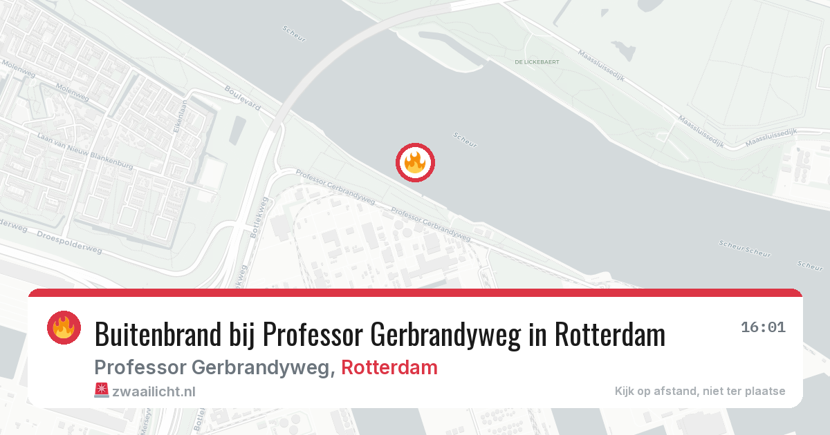 Buitenbrand bij Professor Gerbrandyweg in Rotterdam — 9 jul 2026