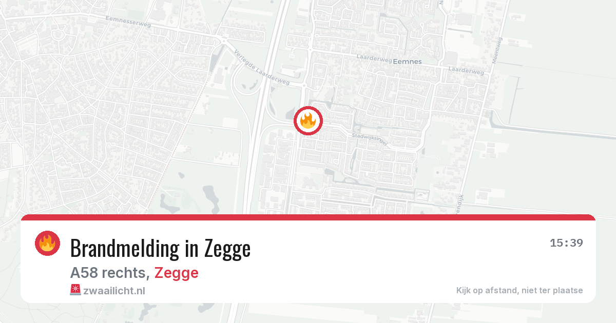 Brandmelding in Zegge — 19 apr 2026
