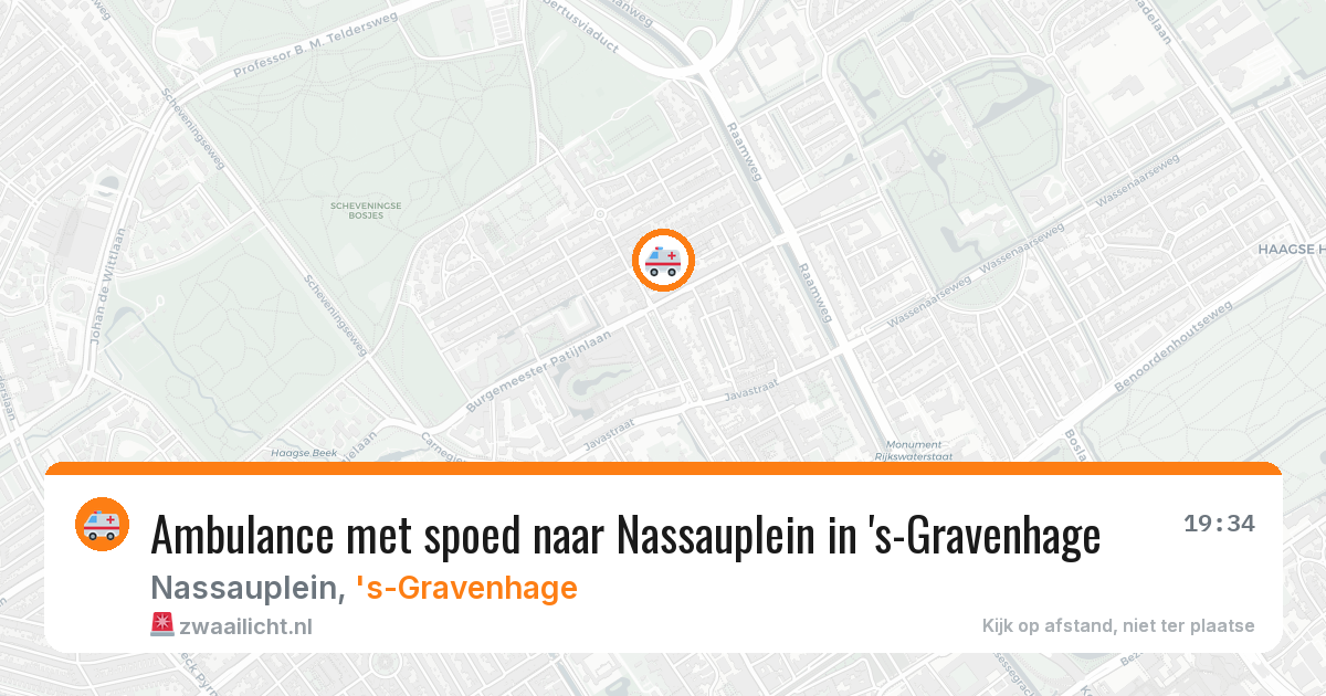 Ambulance met spoed naar Nassauplein in 's-Gravenhage — 21 mei 2026