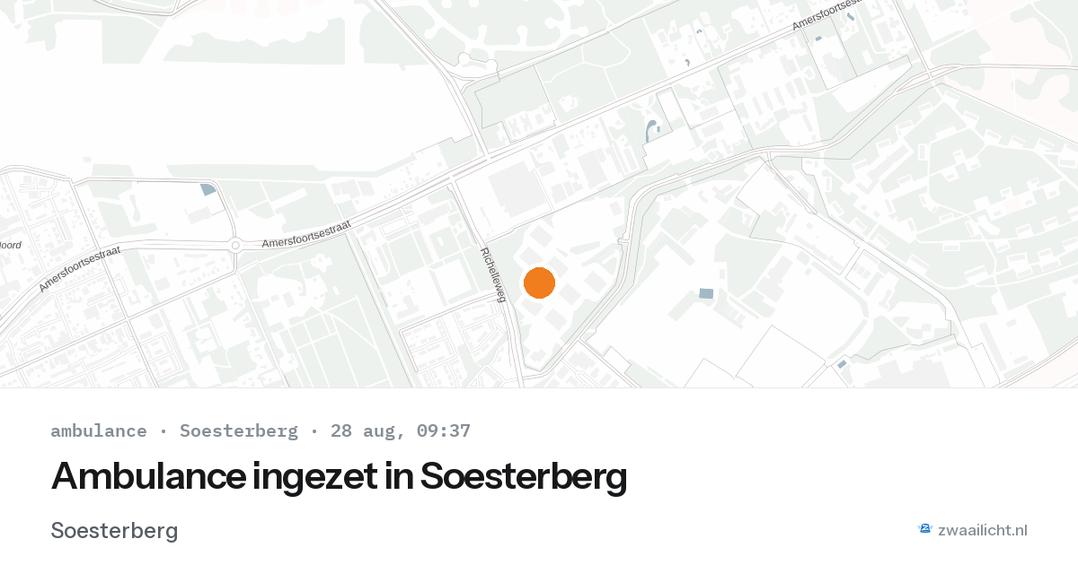 Ambulance ingezet in Soesterberg — 28 aug 2026