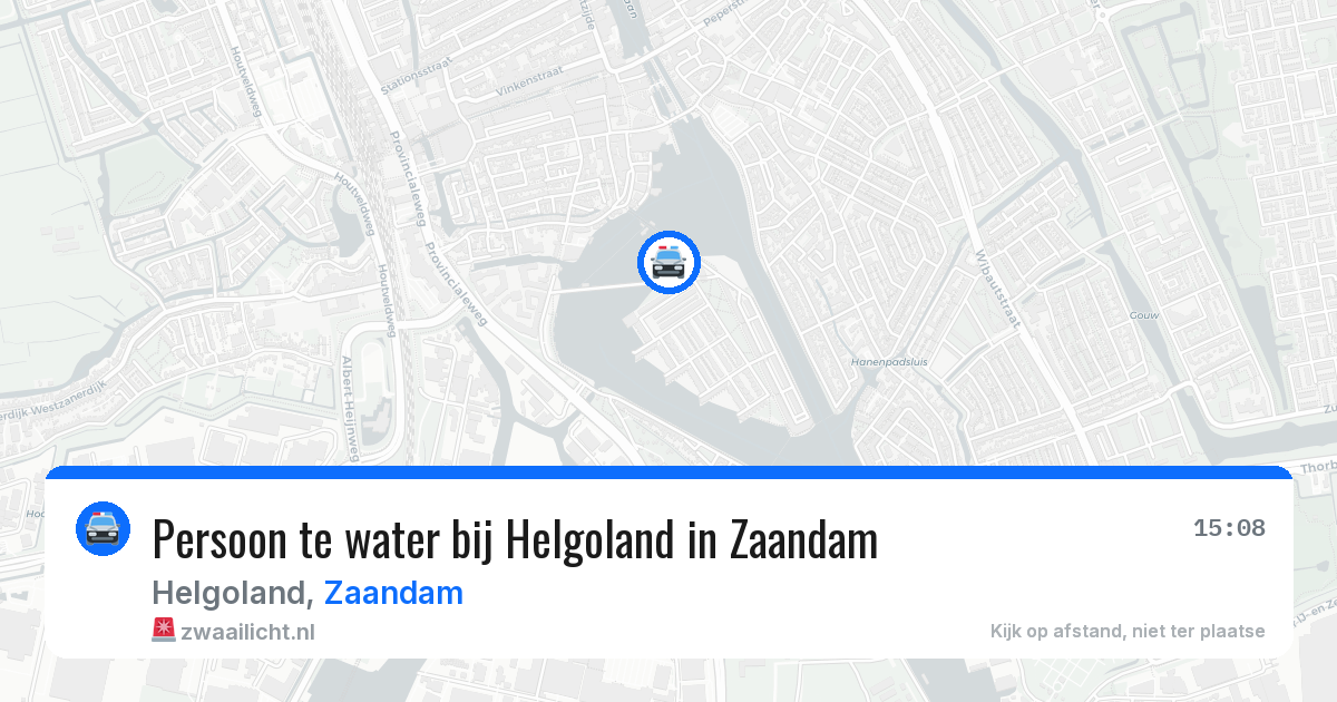 Persoon te water bij Helgoland in Zaandam — 6 apr 2026
