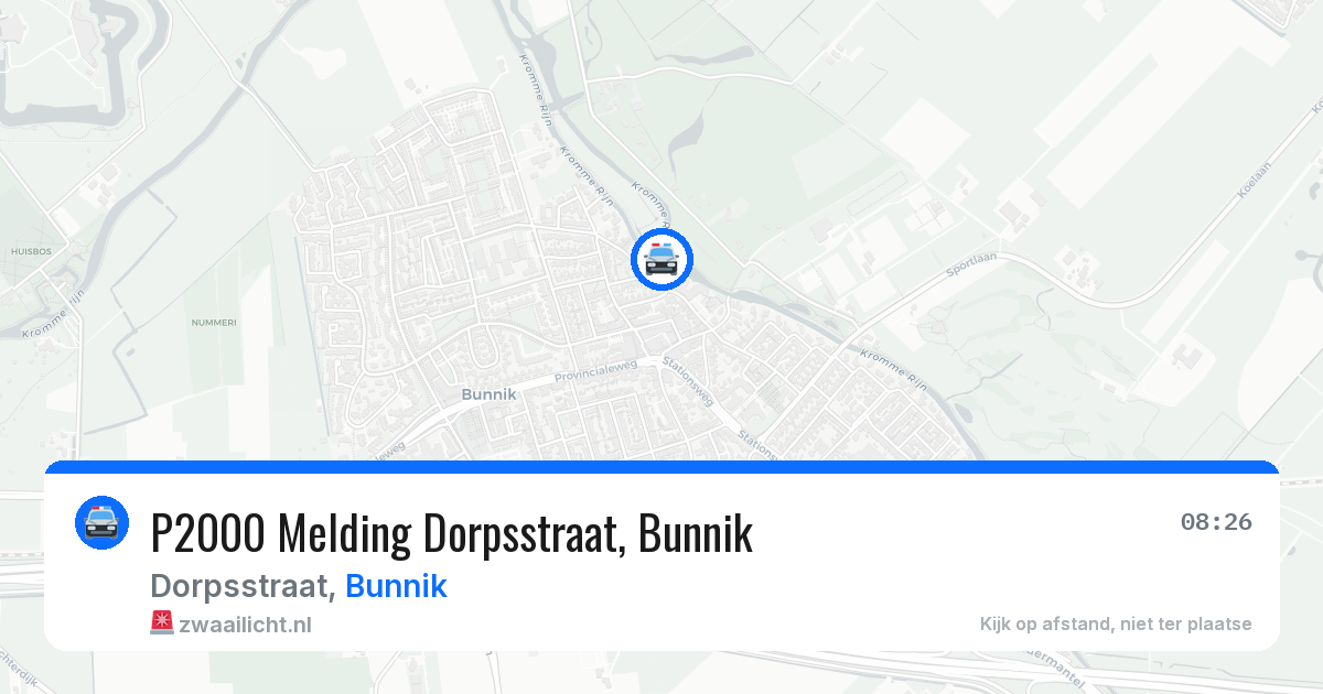 P2000 Melding Dorpsstraat, Bunnik — 5 jun 2026