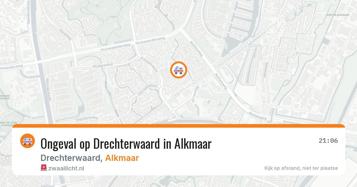 Ongeval op Drechterwaard in Alkmaar — 23 apr 2026