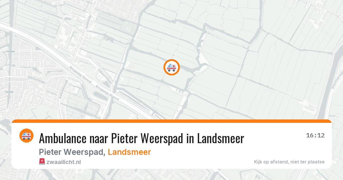 Ambulance naar Pieter Weerspad in Landsmeer — 12 aug 2026