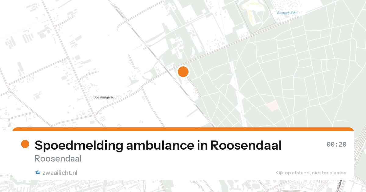 Spoedmelding ambulance in Roosendaal — 6 feb 2026