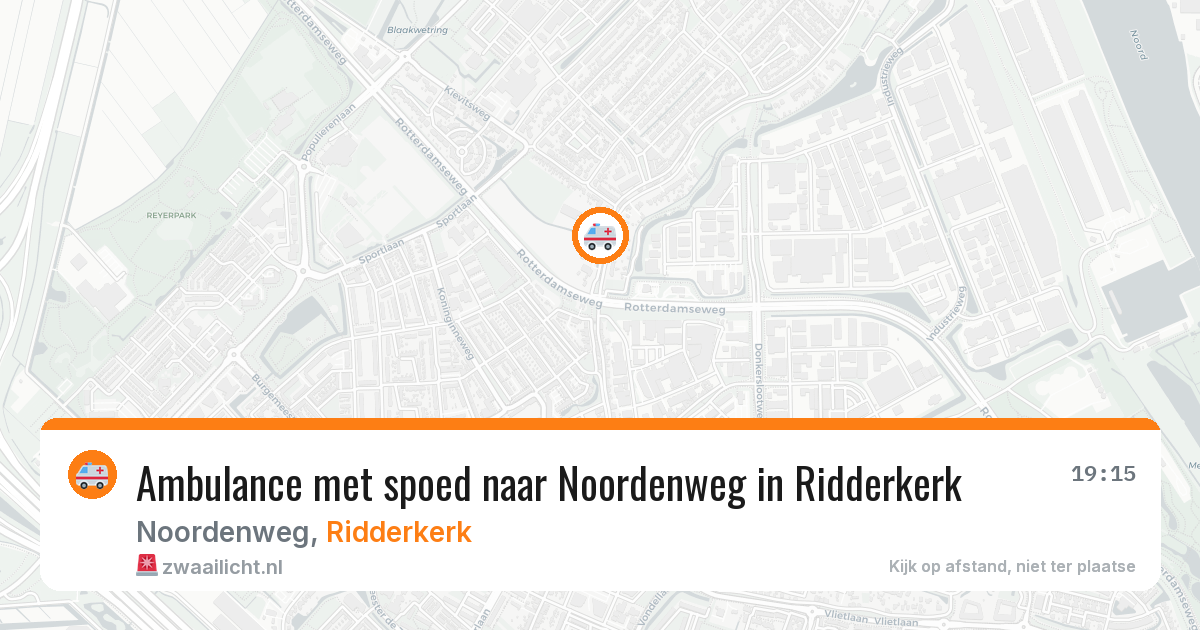 Ambulance met spoed naar Noordenweg in Ridderkerk — 6 jun 2026