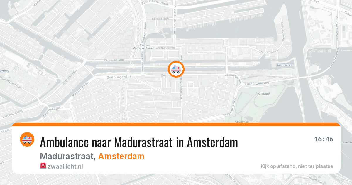 Ambulance naar Madurastraat in Amsterdam — 31 jul 2026