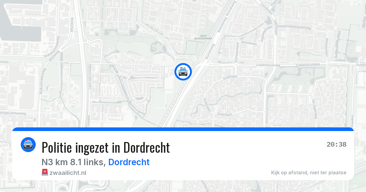 Politie ingezet in Dordrecht — 11 aug 2026 | 🚨 Zwaailicht.nl
