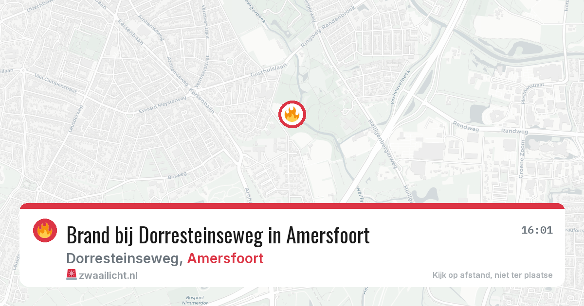 Brand bij Dorresteinseweg in Amersfoort — 25 mei 2026