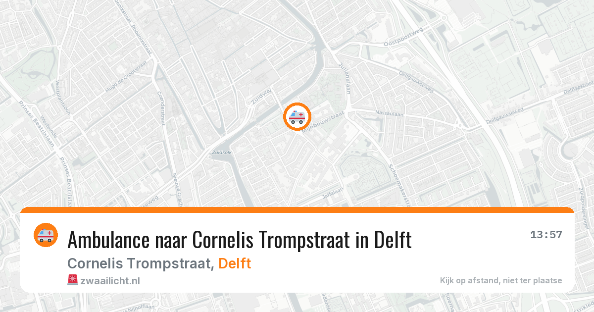 Ambulance naar Cornelis Trompstraat in Delft — 18 jun 2026