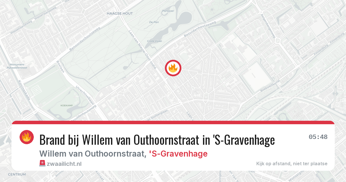 Brand bij Willem van Outhoornstraat in 'S-Gravenhage — 3 jun 2026