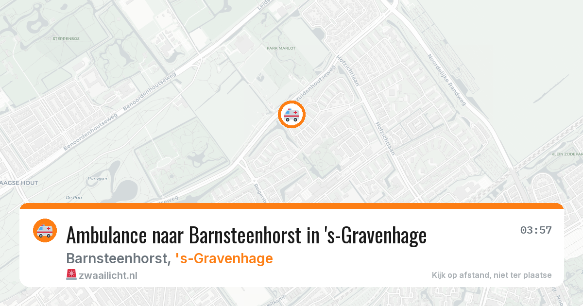Ambulance naar Barnsteenhorst in 's-Gravenhage — 25 apr 2026