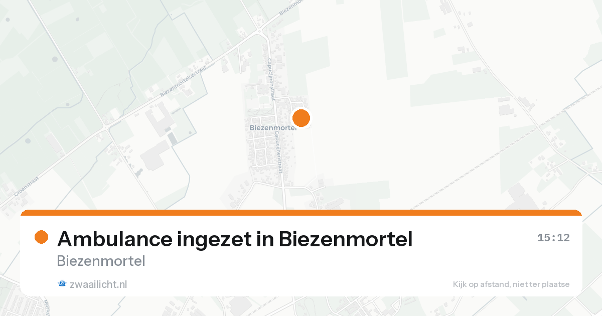 Ambulance ingezet in Biezenmortel — 22 aug 2026