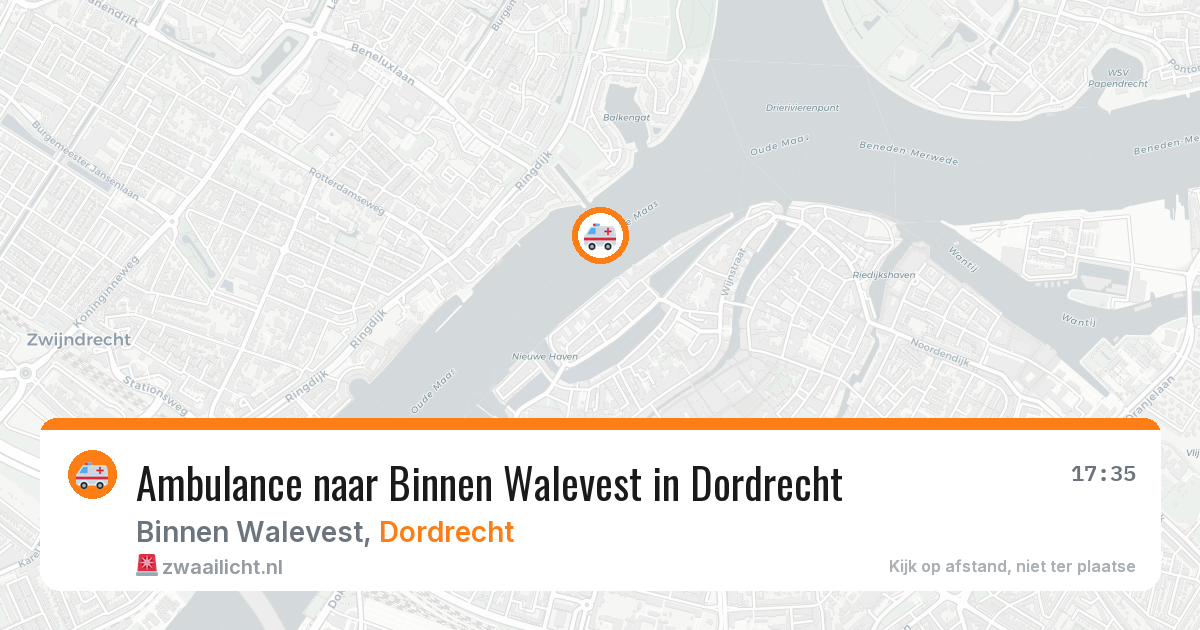 Ambulance naar Binnen Walevest in Dordrecht — 20 jul 2026