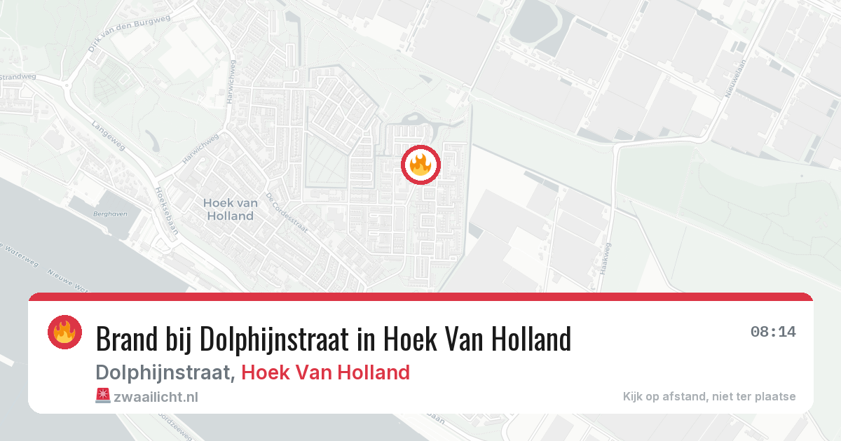 Brand bij Dolphijnstraat in Hoek Van Holland — 25 mei 2026