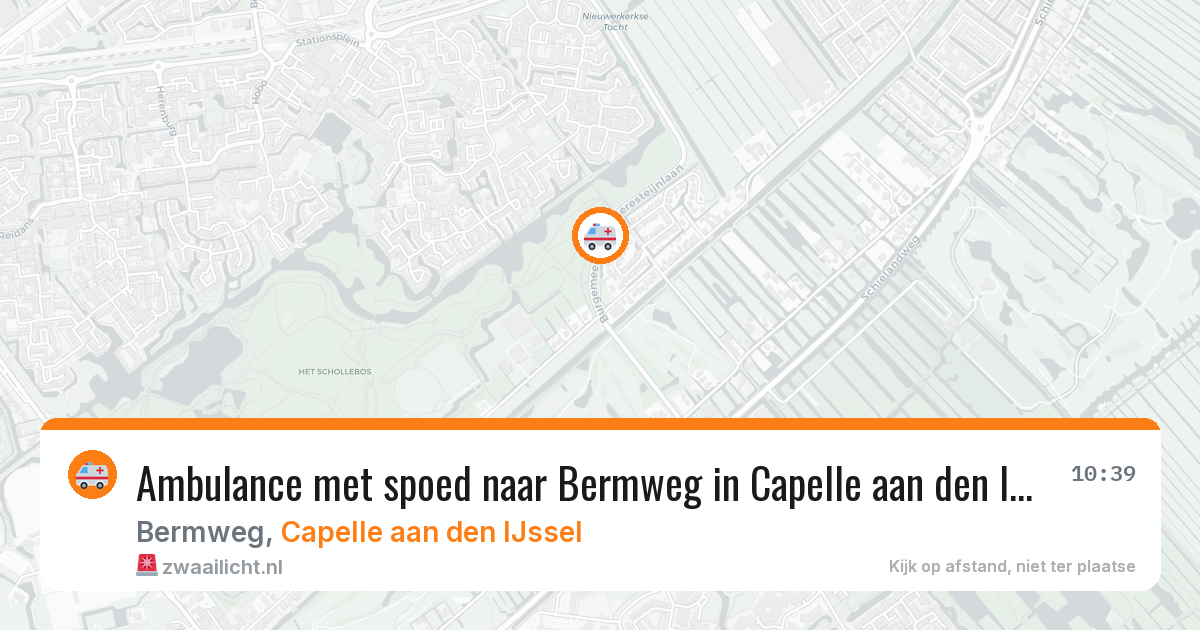 Ambulance met spoed naar Bermweg in Capelle aan den IJssel — 7 apr 2026