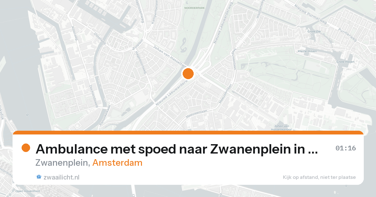 Ambulance met spoed naar Zwanenplein in Amsterdam — 18 aug 2026