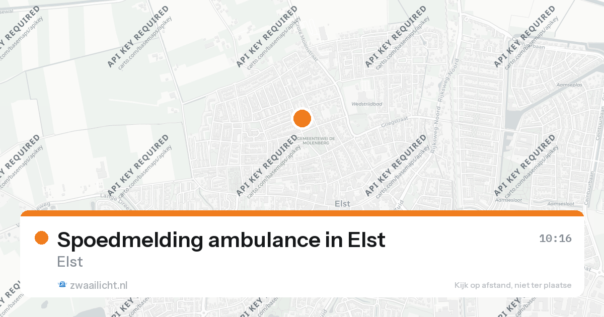 Spoedmelding ambulance in Elst — 26 aug 2026