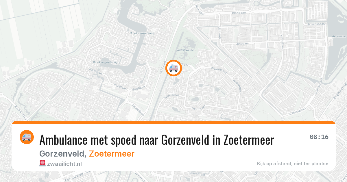 Ambulance met spoed naar Gorzenveld in Zoetermeer — 2 jun 2026