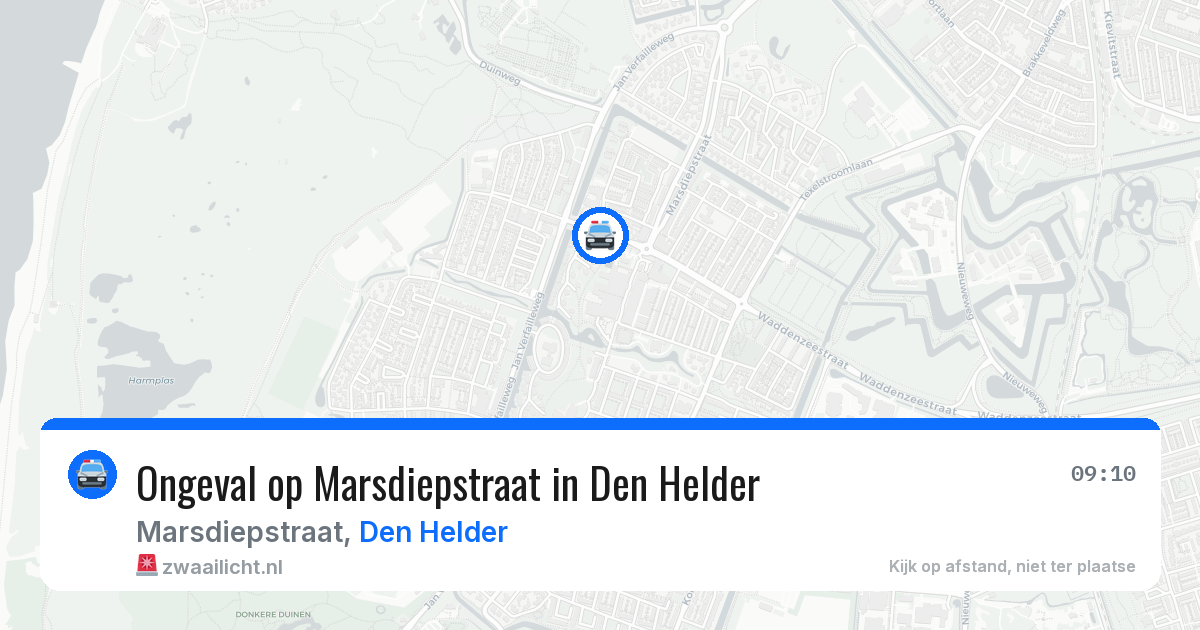 Ongeval op Marsdiepstraat in Den Helder — 7 mei 2026