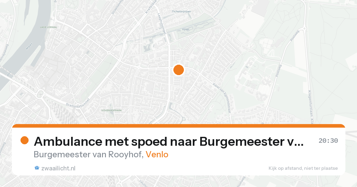 Ambulance met spoed naar Burgemeester van Rooyhof in Venlo — 14 aug 2026