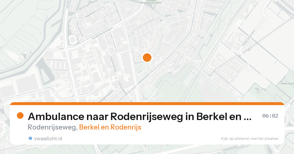 Ambulance naar Rodenrijseweg in Berkel en Rodenrijs — 20 aug 2026