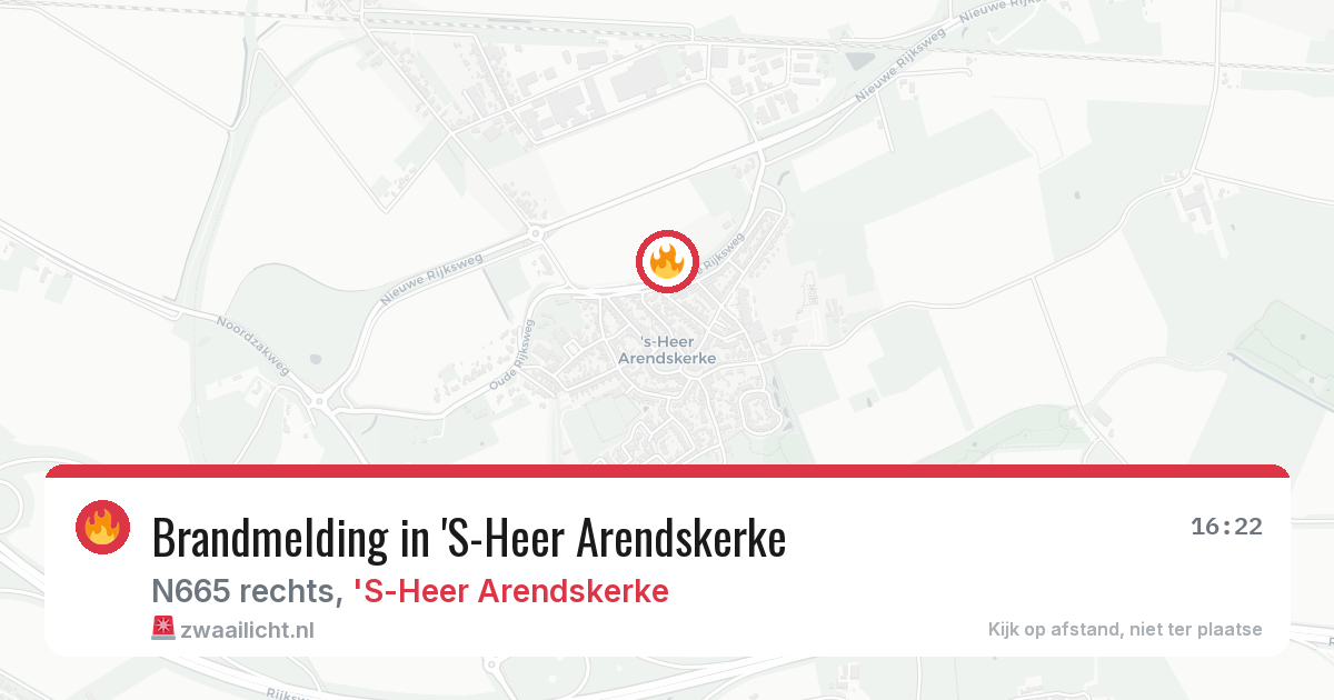 Brandmelding in 'S-Heer Arendskerke — 29 jul 2026