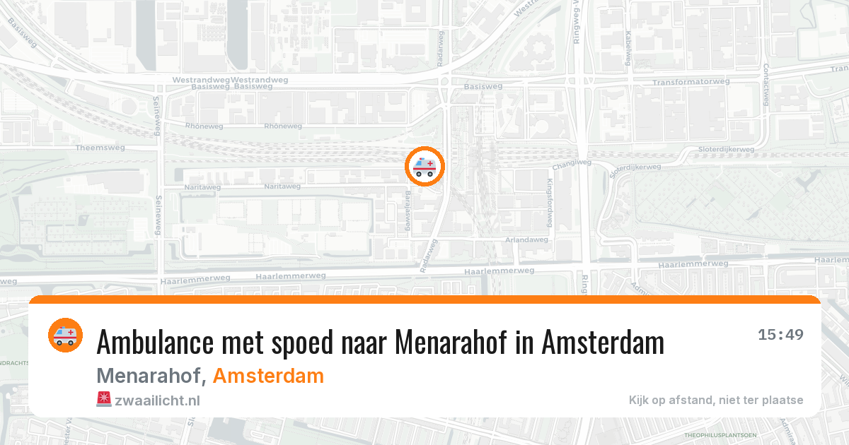 Ambulance met spoed naar Menarahof in Amsterdam — 6 aug 2026