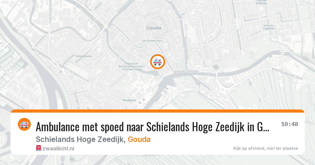 Ambulance met spoed naar Schielands Hoge Zeedijk in Gouda — 8 jul 2026